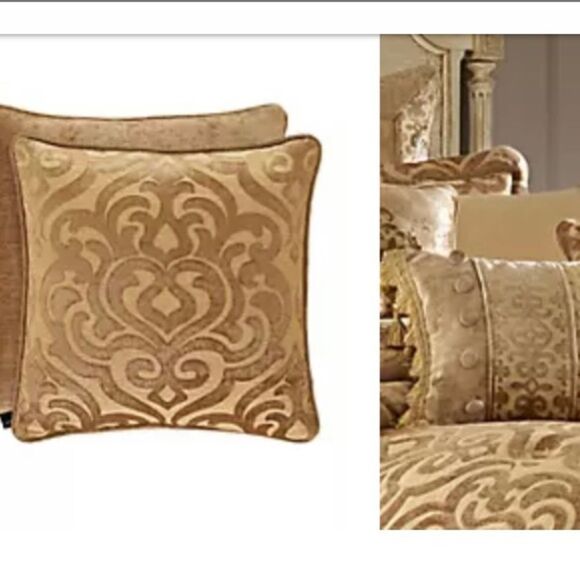 J Queen Other - J Queen Sicily Gold 20 Inch Square Pillow